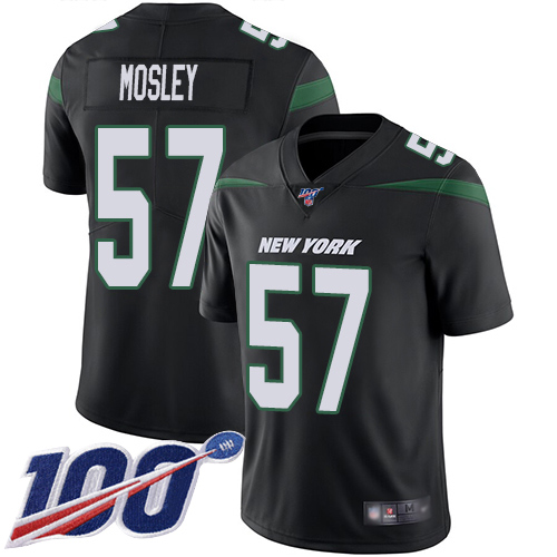 New York Jets Limited Black Men C.J. Mosley Alternate Jersey NFL Football #57 100th Season Vapor Untouchable